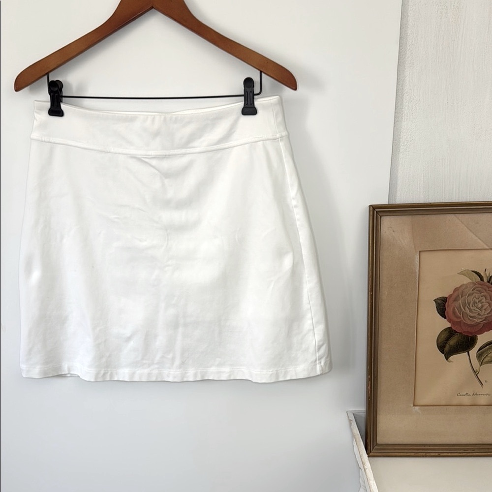 Athleta High Rise White Skort Skirt Sz LT